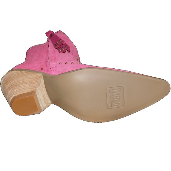 Dingo Classy N Sassy Suede Leather Heeled Western Boots Booties - Picture 8 of 8